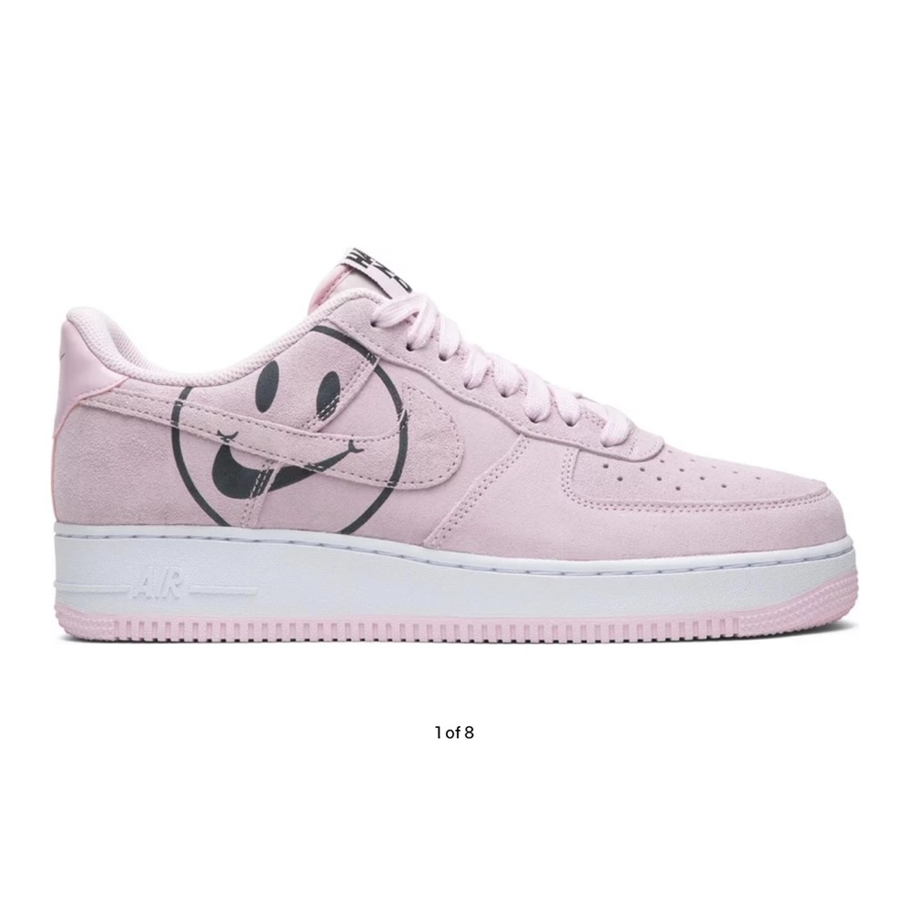 Nike “Have a Nike Day” Pink Smiley Face Air Force 1 Sneakers
